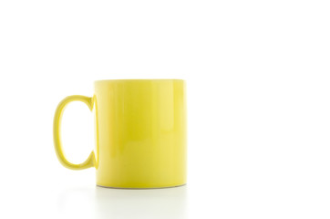 Color mug isolated on white