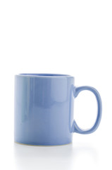 Color mug isolated on white
