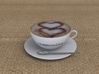 Cappuccino coffee cup