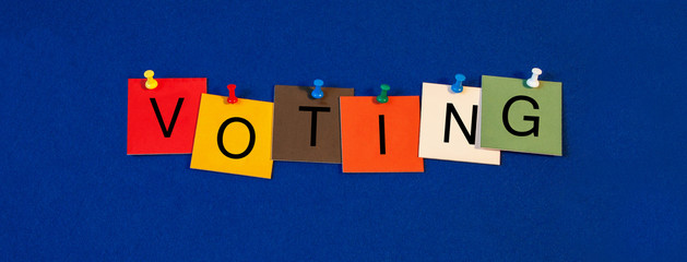 Voting, sign series for politics, elections, leaders, clubs.