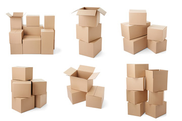 cardboard box package moving transportation delivery
