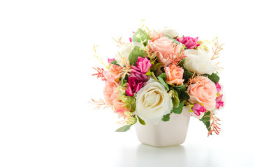 Bouquet flowers isolated on white