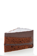 Cake chocolate isolated on white background