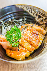 Teriyaki chicken on rice