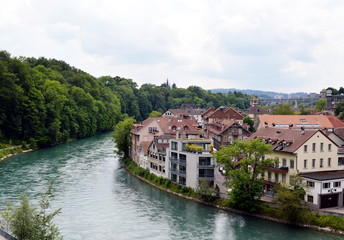Fototapeta na wymiar Rhine river in Berne