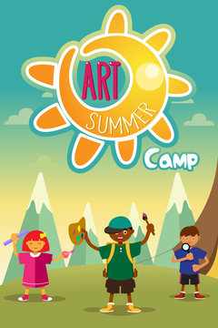 Art summer camp poster