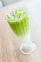 Iced green tea latte