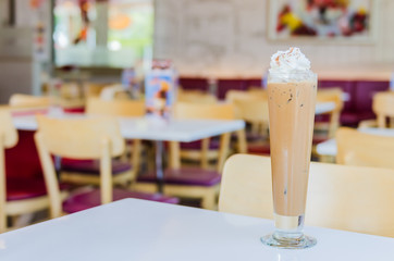 Iced mocha coffee