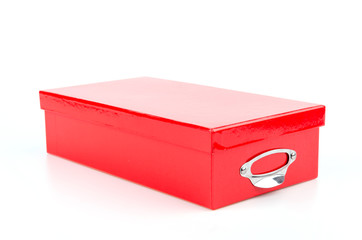 Red box isolated white background