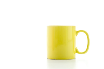 Color mug isolated on white