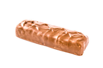 Chocolate bar isolated white background