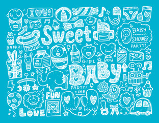 doodle baby background