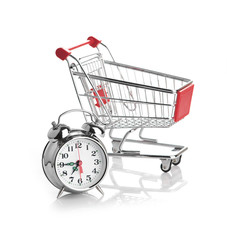 Buying time concept with clock