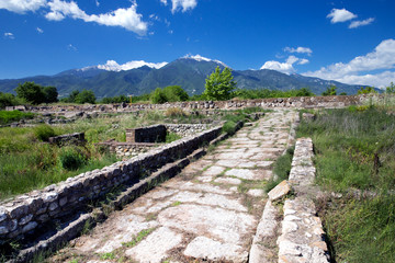 ruins in Dion, Greece.