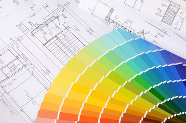 Projects of houses with color palette