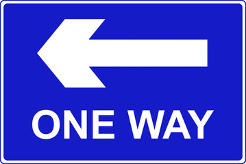 One way in the direction indicated