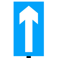 One-way traffic traffic sign