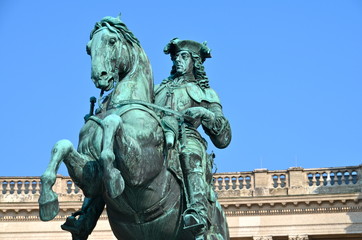 Naklejka premium Statue of Emperor Joseph II at he Hofburg Palace in Vienna