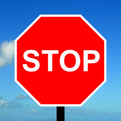 Stop and give way traffic sign