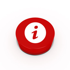 3d Information Web Button - isolated 