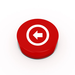 3d Left Web Button - isolated 
