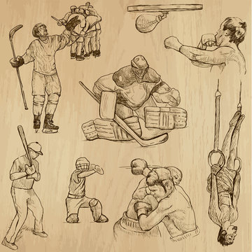 Sport collection no.13 - hand drawn illustrations