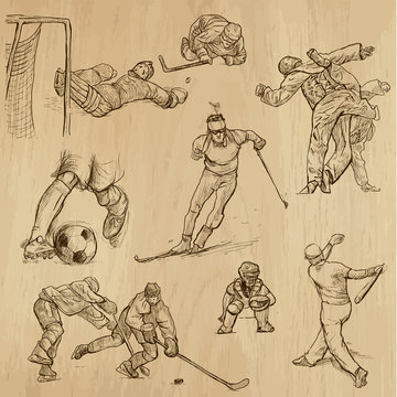 Sport collection no.9 - hand drawn illustrations