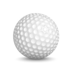 Golf ball isolated on white background