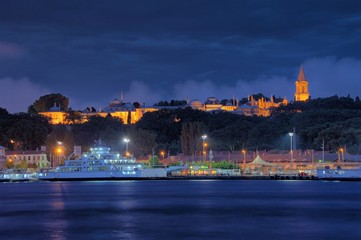 Fototapeta na wymiar Topkapi Palace in blue evening-Istanbul