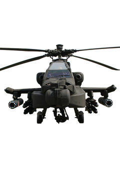 Attack helicopter isolated