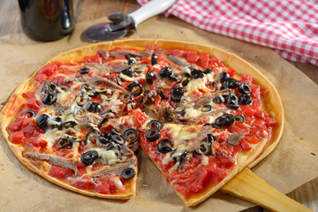 Pizza with anchovies