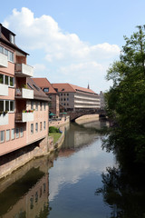Fototapeta na wymiar Fleischbrücke in Nürnberg