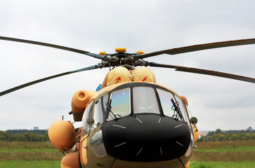 Helicopter on the parking place