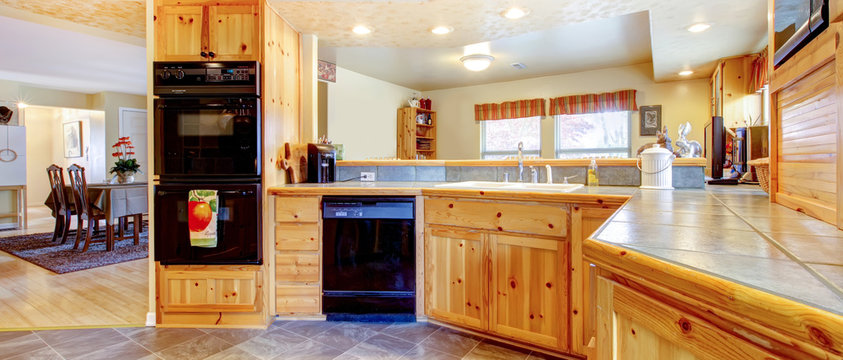 Rustic Kitchen Interior.