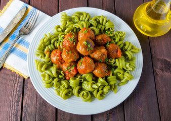 Meatballs and Pasta