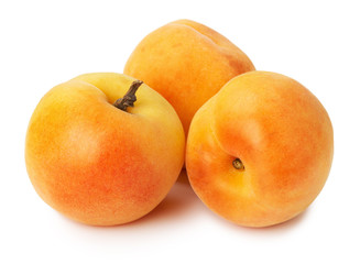 Naklejka na ściany i meble ripe apricots on the white background