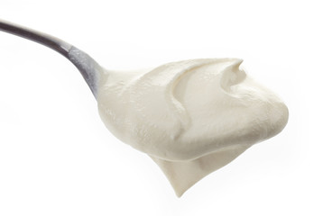 Spoon with cream