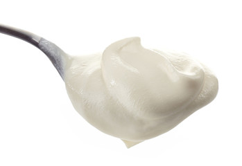Spoon with cream