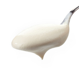 Spoon with cream