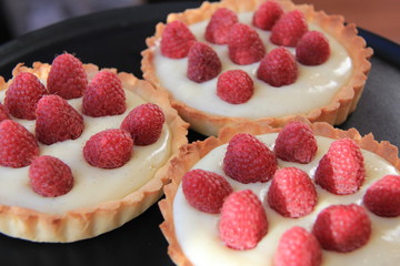 Tartelettes aux framboises