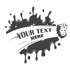 blot cleaning sponge with a place for your text