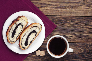 Coffee and poppy seed cake