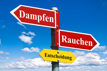 Dampfen oder Rauchen