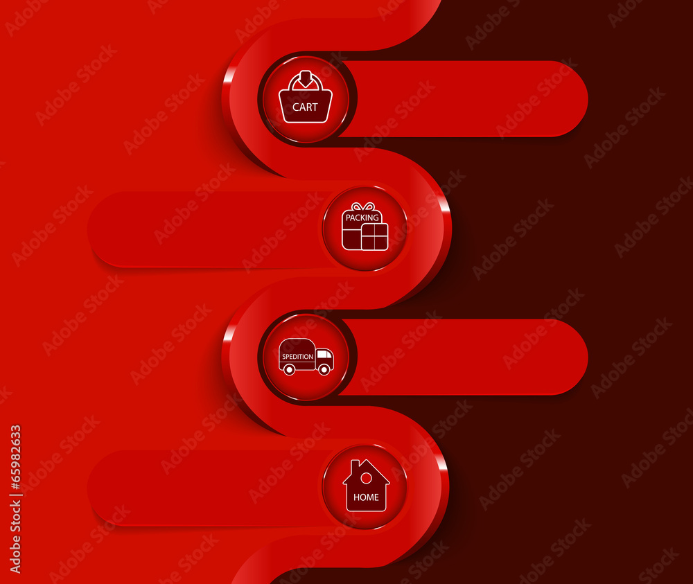 Poster Red vector background with scheme of purchase