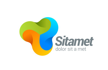 Corporate Media vector logo design. Business Technology