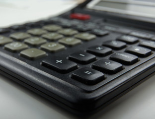 Closeup image of calculator keyboard