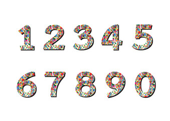 Numbers set. illustration