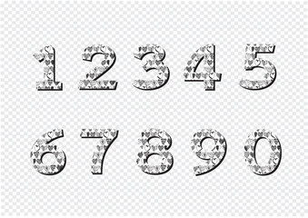 Numbers set. illustration