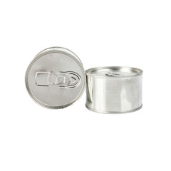 Blank aluminum  can on a aluminum background