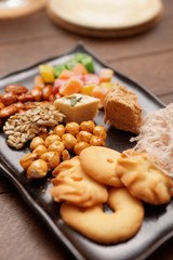 Oriental sweets on plate